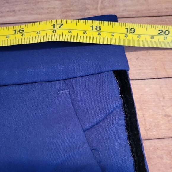 Lord & Taylor Velvet Stripe Crop Dress Pants Size 16 - Picture 10 of 11